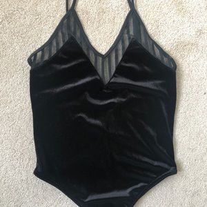 Topshop suede body suit